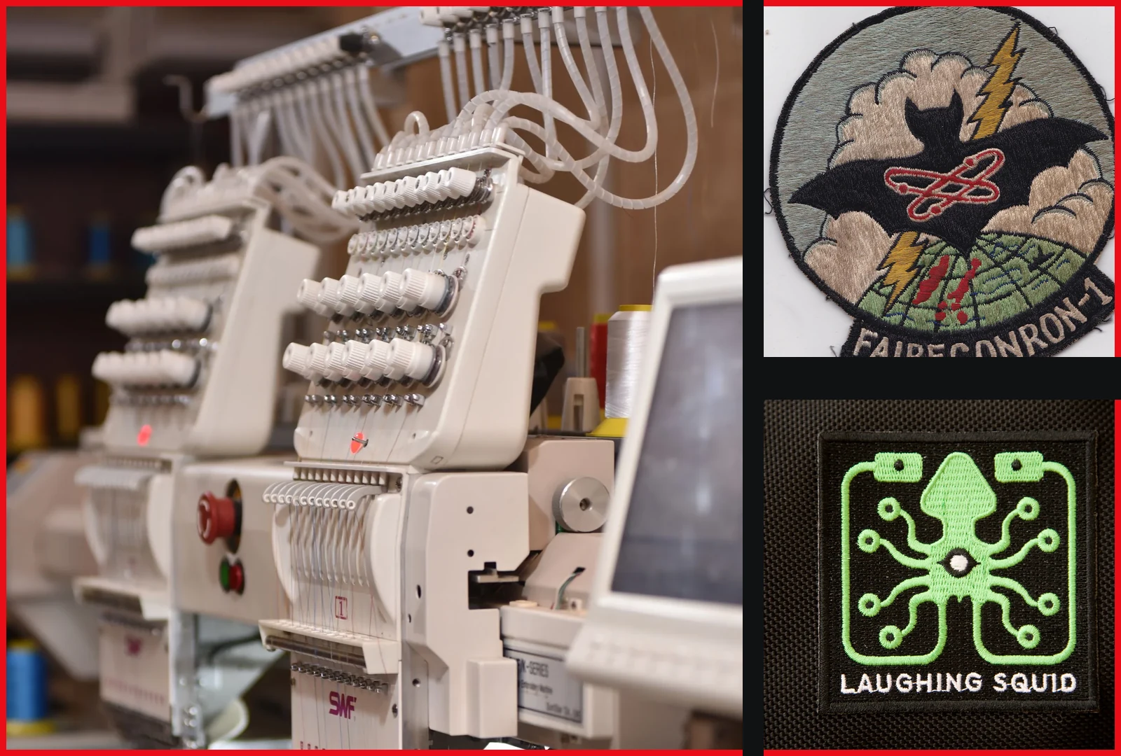 Generic custom patch and embroidery production visual for Eventrix homepage preview